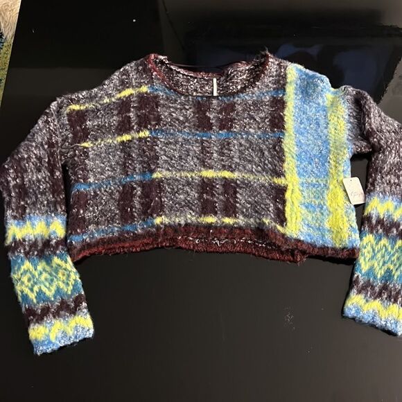 NWT Free people cropped pullover top M - Picture 5 of 10